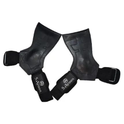 S.Ayaan Leather Weightlifting Hooks – Heavy Duty Wrist Straps with Steel Hooks (Pair)